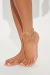 Walk On Water 3 Piece Anklet Set - Gold